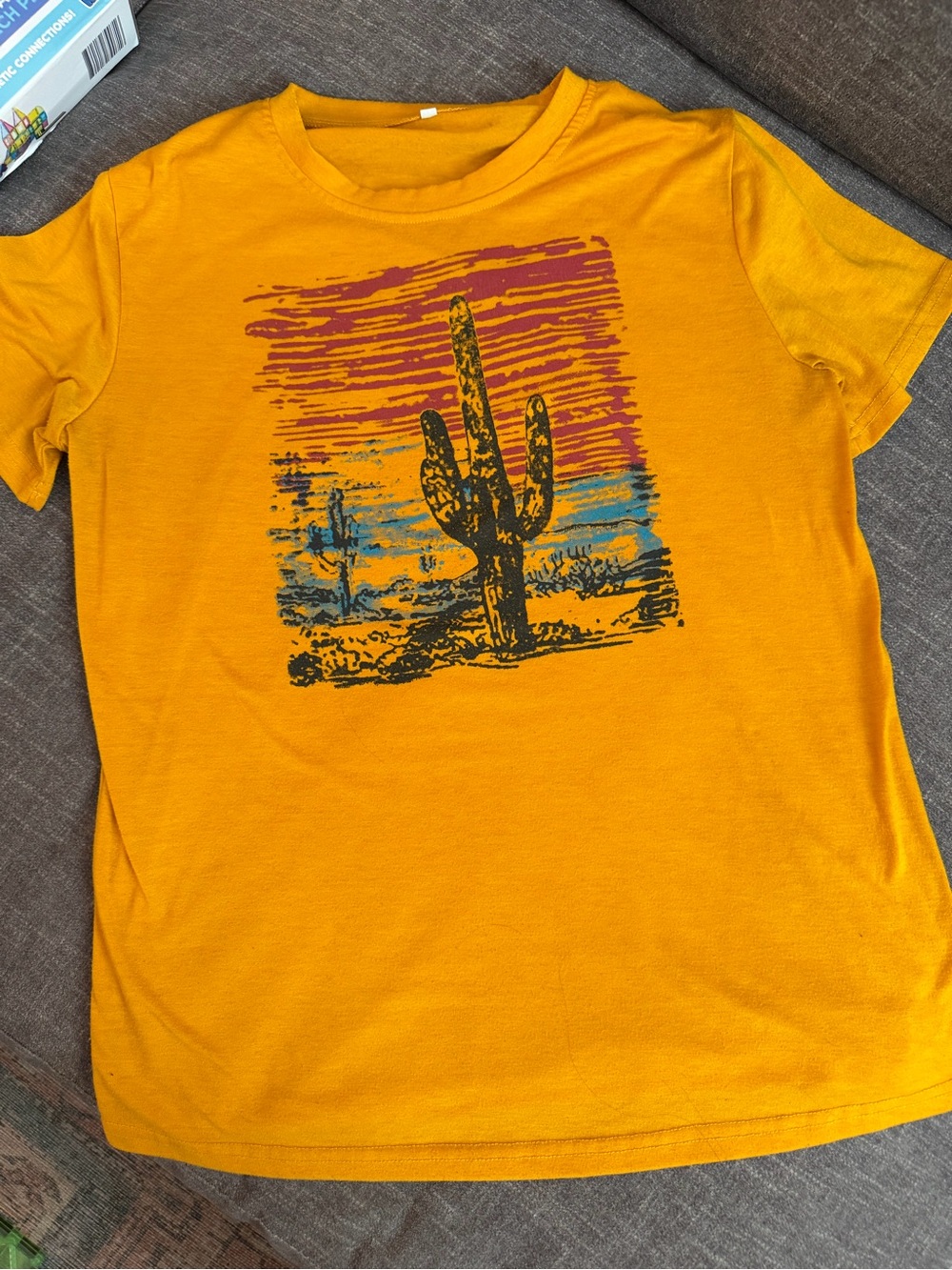 Mustard Yellow Desert Cactus Graphic Tee